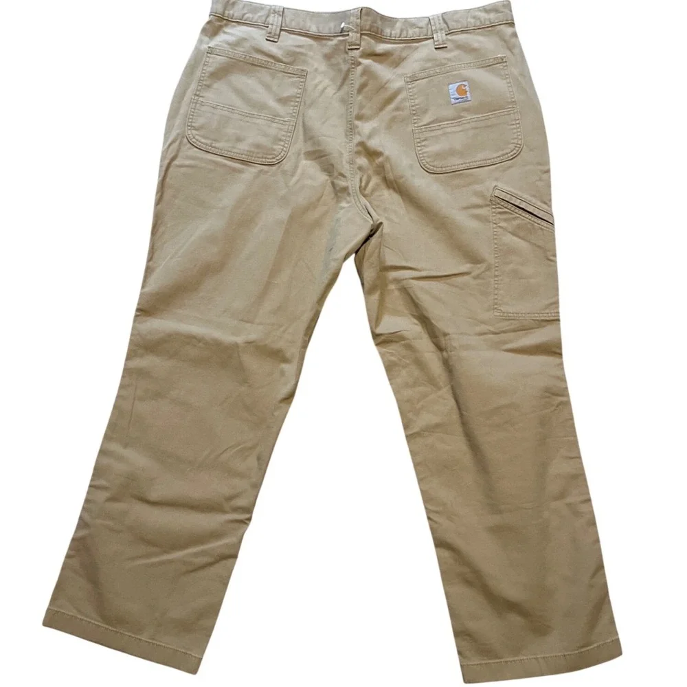 Carhartt Mens Rugged Flex Relaxed Fit‎ Canvas Work Pants Tan 42x30 BN2291-M